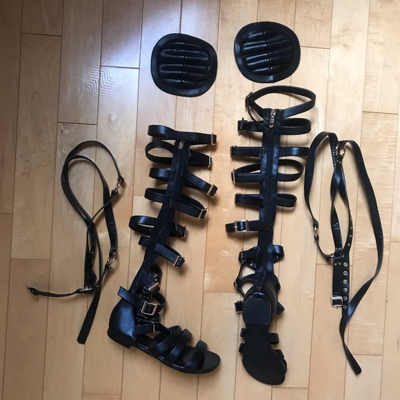 BNIB Haus Von Lila Dogma Gladiator Black Gold sz8 - Picture 8 of 12